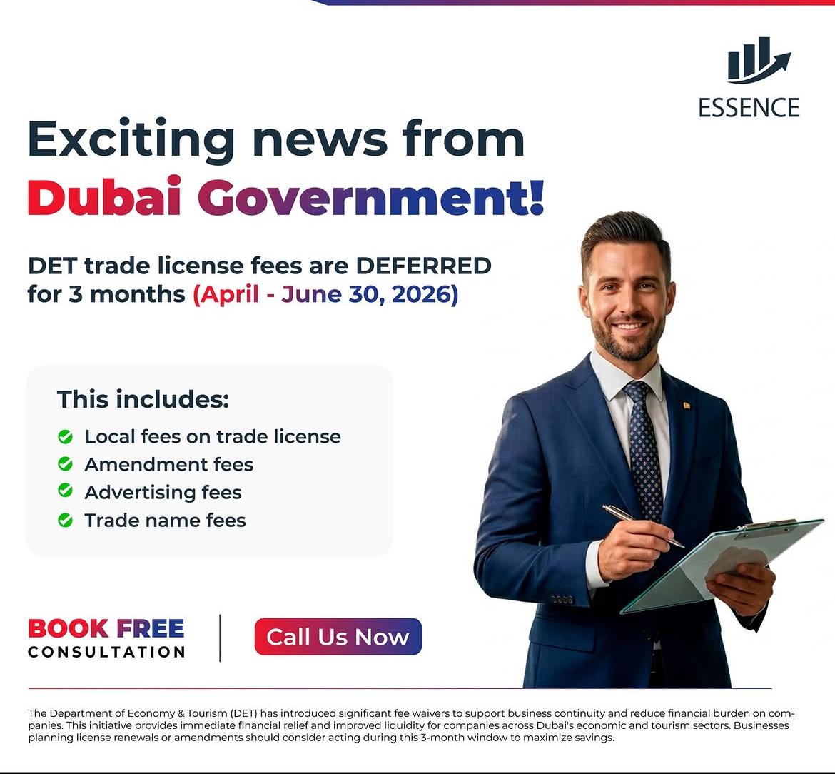 Dubai Trade License Fees Deferred for 3 Months (April 1 – June 30, 2026)